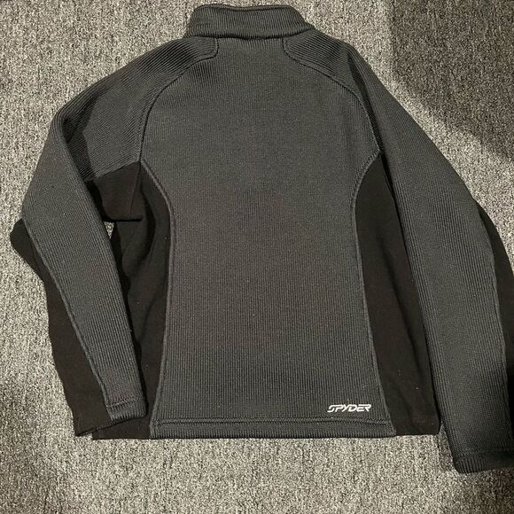 Spyder Men's Black Quarter-Zip Sweater size small - Picture 2 of 3